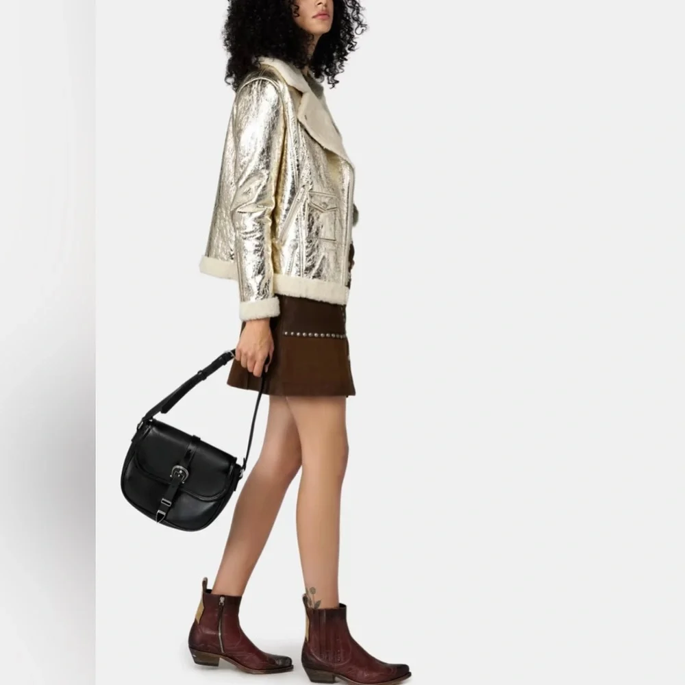 Golden Goose Assia sheepskin jacket in laminated leather/shearling lining NEW🔥 - Picture 14 of 15